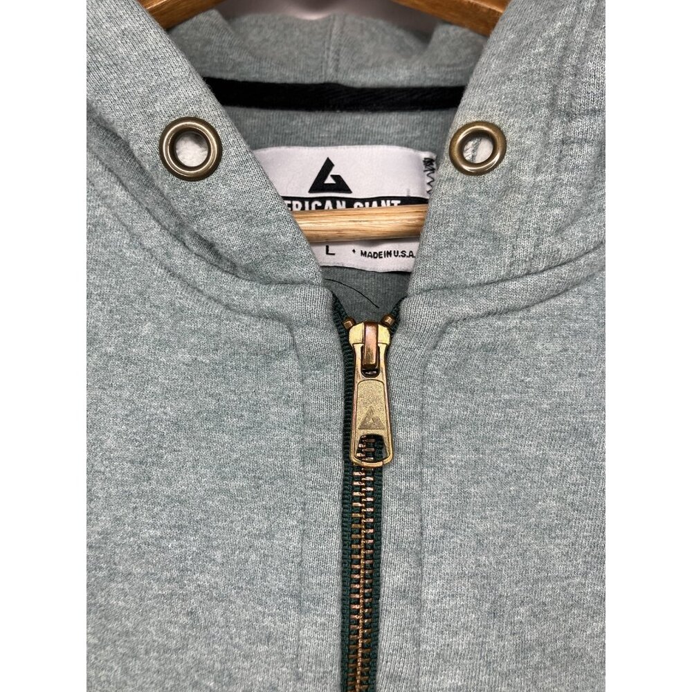 American Giant Men's Seafoam Green Full Zip Hoodie Sweatshirt Size Large READ - Picture 3 of 11